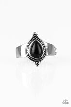 Load image into Gallery viewer, Mineral Minimalist Black Skinny Band Ring