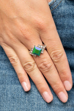 Load image into Gallery viewer, Mind-Blowing Brilliance Green Skinny Band Ring