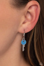 Load image into Gallery viewer, Key Performance Blue Hoop Earring
