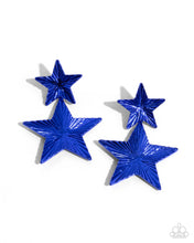 Load image into Gallery viewer, Patriotic Promise Blue Earrings