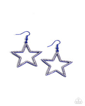 Load image into Gallery viewer, Streamlined Stars Blue Earring