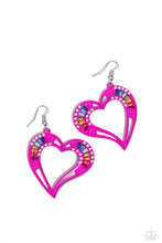 Load image into Gallery viewer, Embellished Emeralds Pink Earring