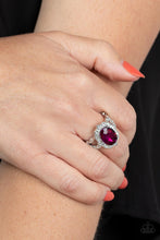 Load image into Gallery viewer, Oval Office Opulence Pink Skinny Band Ring