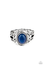 Load image into Gallery viewer, Peacefully Peaceful Blue Skinny Band Ring