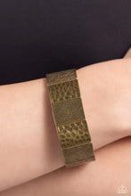 Load image into Gallery viewer, Textured Traveler Brass Bracelet