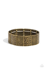 Load image into Gallery viewer, Textured Traveler Brass Bracelet