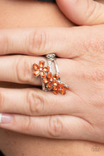 Load image into Gallery viewer, Posh Petals Orange Skinny Band Ring