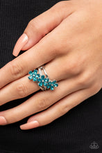 Load image into Gallery viewer, Posh Petals Blue Skinny Band Ring