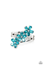 Load image into Gallery viewer, Posh Petals Blue Skinny Band Ring