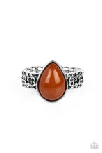 Load image into Gallery viewer, Rainbow Raindrops Brown Skinny Band Ring
