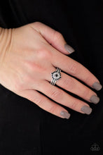 Load image into Gallery viewer, Rainbow Rivera Black Skinny Band Ring