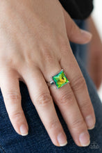 Load image into Gallery viewer, Ready For My Coronation Green Skinny Band Rings