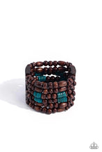 Load image into Gallery viewer, Paradise Palazzo Blue Wood Bracelet
