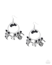 Load image into Gallery viewer, Western Whisper Black Earrings