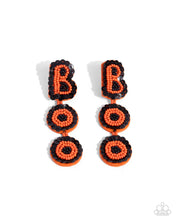 Load image into Gallery viewer, Halloween Bash Orange Seed Bead Earrings