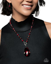 Load image into Gallery viewer, Teardrop Tale Red Necklace