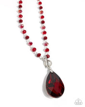 Load image into Gallery viewer, Teardrop Tale Red Necklace