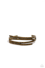 Load image into Gallery viewer, Curved Lines Brass Bracelet