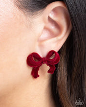 Load image into Gallery viewer, Dapper Dedication Red Post Earrings