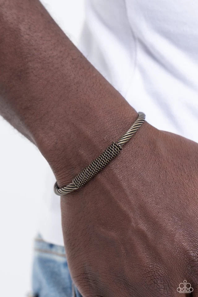 Cable-minded Brass Bracelet