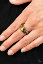 Load image into Gallery viewer, Smooth Smolder Brass Skinny Band Ring