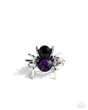 Load image into Gallery viewer, Spider Bite Purple Skinny Band Ring