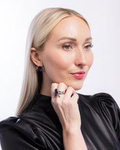 Load image into Gallery viewer, Spider Bite Purple Skinny Band Ring