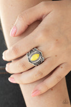 Load image into Gallery viewer, Tangy Texture Yellow Skinny Band Ring
