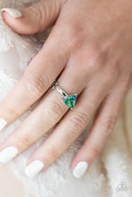 Load image into Gallery viewer, Tenacious Twinkle Green Skinny Band Ring