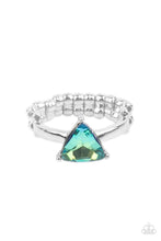 Load image into Gallery viewer, Tenacious Twinkle Green Skinny Band Ring