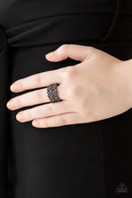 Load image into Gallery viewer, Tell Me How You Really FRILL Black Skinny Band Ring