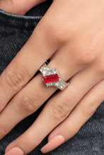 Load image into Gallery viewer, Tip the Balance Red Skinny Band Ring