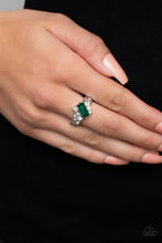 Load image into Gallery viewer, Tip the Balance Green Skinny Band Ring