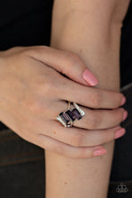 Load image into Gallery viewer, Triple Razzle Purple Skinny Band Ring