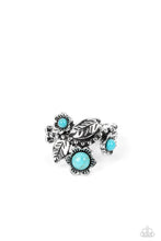 Load image into Gallery viewer, Wonderland Wildflower Blue Skinny Band Ring