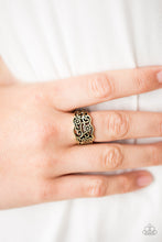 Load image into Gallery viewer, Wild About Wildflowers Brass Skinny Band Ring