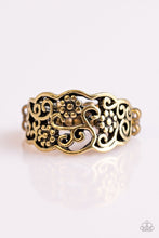 Load image into Gallery viewer, Wild About Wildflowers Brass Skinny Band Ring