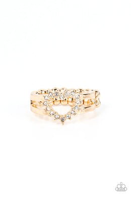 First Kisses Gold Skinny Band Ring