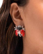 Load image into Gallery viewer, Lavish Ladybug Red Post Earring