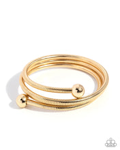 Load image into Gallery viewer, Calmly Coiled Gold Coil Bracelet