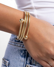 Load image into Gallery viewer, Calmly Coiled Gold Coil Bracelet
