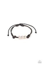 Load image into Gallery viewer, Bolt Out Black Pull Cord Bracelet