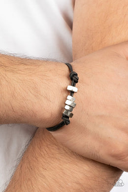 Bolt Out Black Pull Cord Bracelet