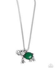 Load image into Gallery viewer, Empathetic Elephant Green Necklace