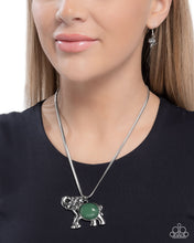 Load image into Gallery viewer, Empathetic Elephant Green Necklace