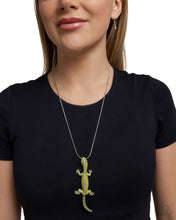 Load image into Gallery viewer, Salamander Statement Green Necklace