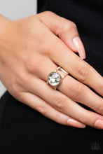 Load image into Gallery viewer, High Roller Sparkle Gold Ring