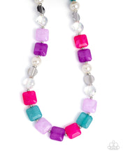 Load image into Gallery viewer, Capricious Cubes Pink Necklace