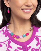 Load image into Gallery viewer, Capricious Cubes Pink Necklace