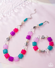 Load image into Gallery viewer, Capricious Cubes Pink Necklace
